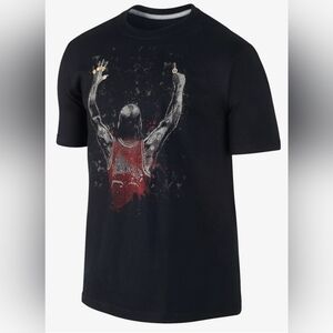 MICHAEL JORDAN CHICAGO BULLS "6 RINGS" GRAPHIC T-SHIRT. SIZE X-LARGE. BLACK.